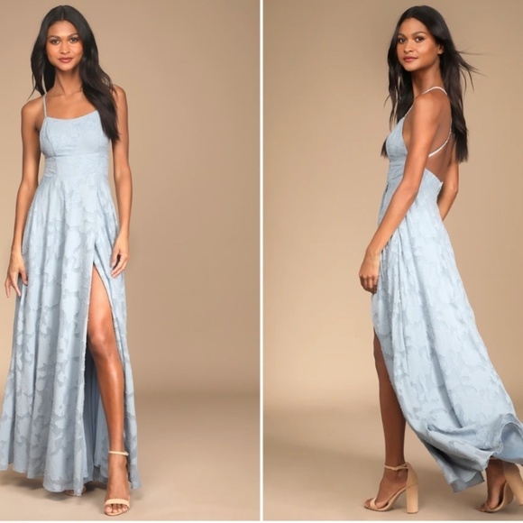 LULU's Prom Wedding Bridesmaid Romantic Garden Floral Flowy Maxi Dress NWOT - Picture 4 of 4